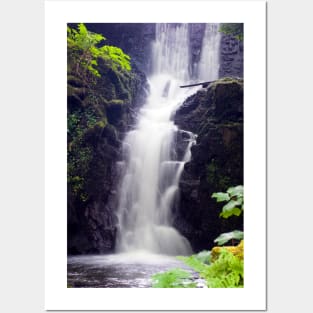 Scottish Waterfall, Langbank, Scotland Posters and Art